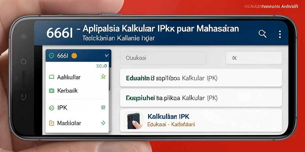 Tampilan antarmuka aplikasi Kalkulator IPK 666I yang user-friendly.