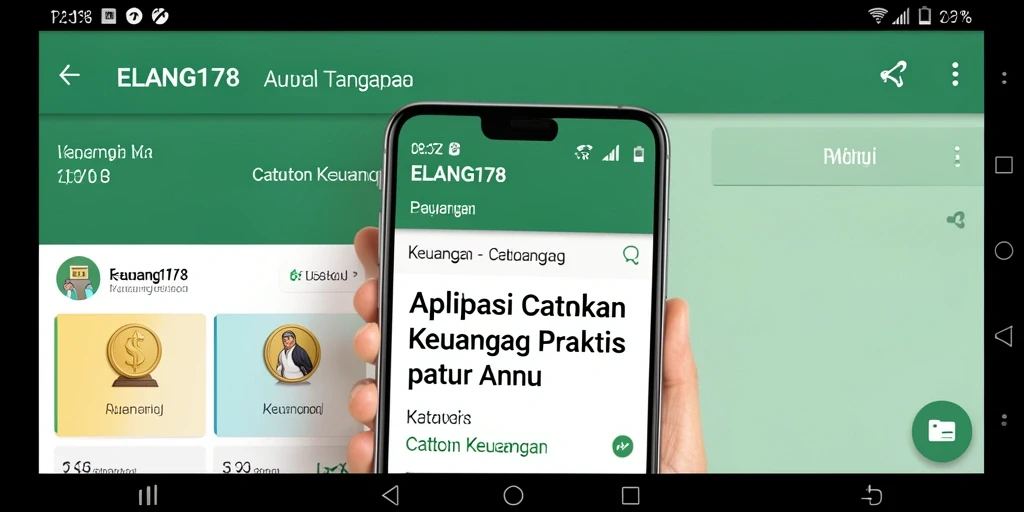 Antarmuka ELANG178 yang sederhana dan mudah digunakan untuk catatan keuangan.