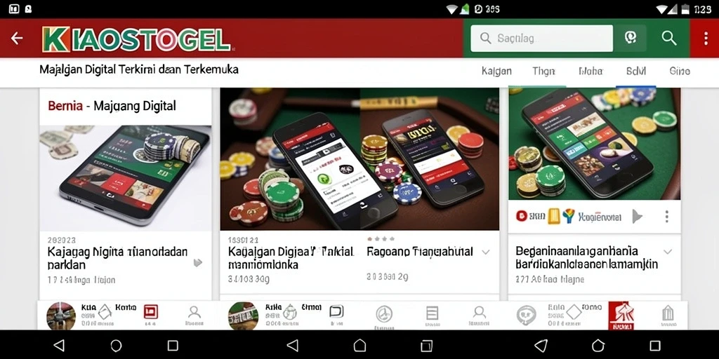 Tampilan antarmuka utama aplikasi KAOSTOGEL yang user-friendly.