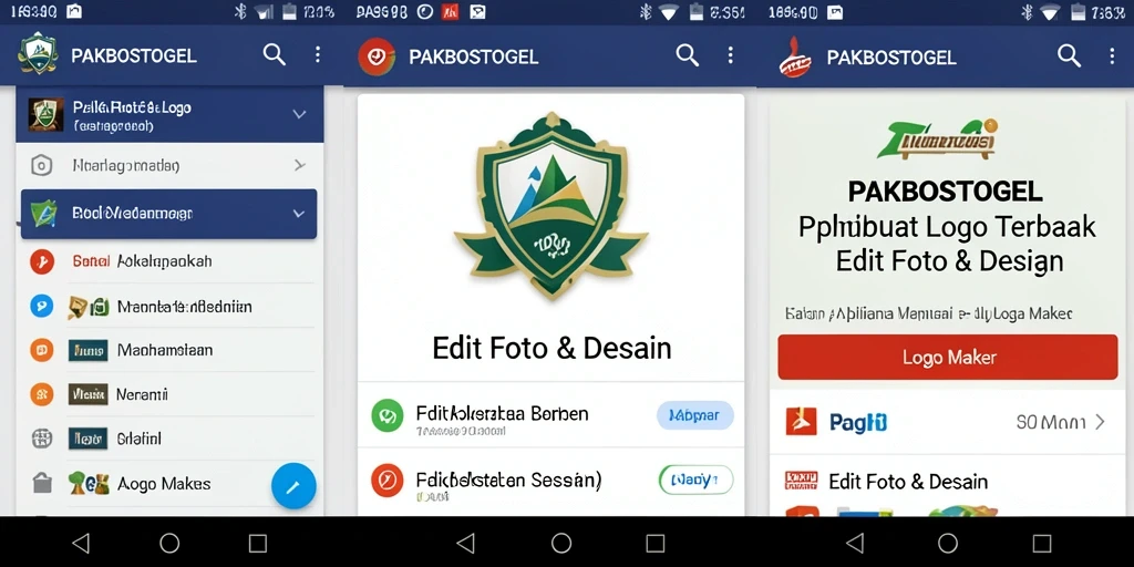 Tampilan antarmuka PAKBOSTOGEL yang user-friendly untuk pembuatan logo.