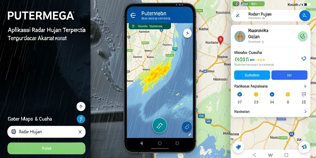 Antarmuka Radar Hujan yang informatif dan mudah digunakan.