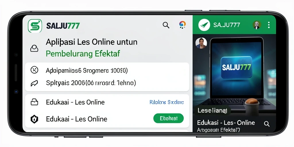 Tampilan antarmuka aplikasi Les Online yang interaktif dan menarik.