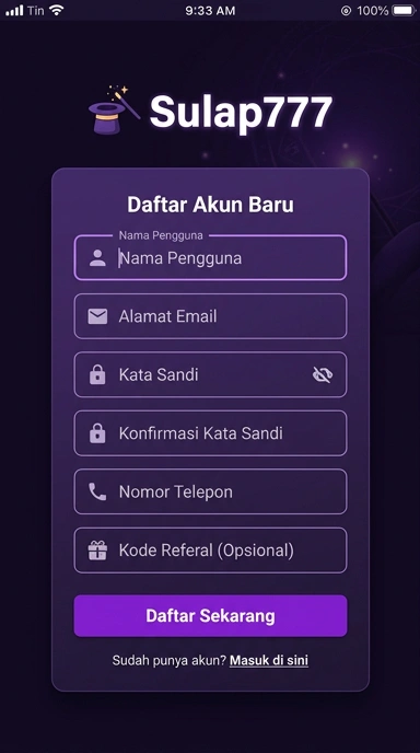 Buat Akun Baru di sulap777 dengan Mudah